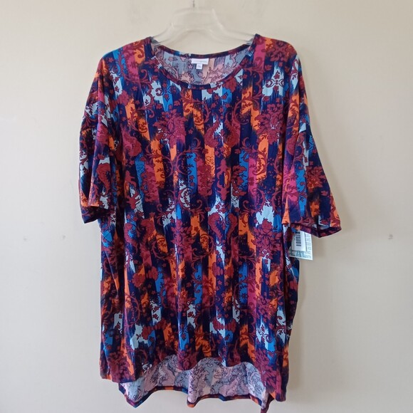 Lularoe Irma 2XL Womens Dolman Tunic‎ Top Colorful Womens Plus Size Casual Nwt - Picture 1 of 5